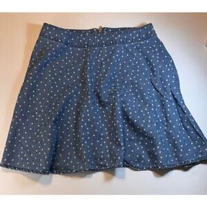Forever 21 Women's Small Blue & White Polka Dot Skirt, Pre-Owned